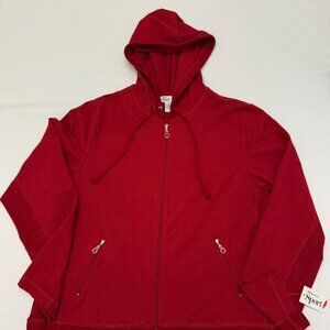 NWT Style & Co Sport Dark Red Hoodie Size XL